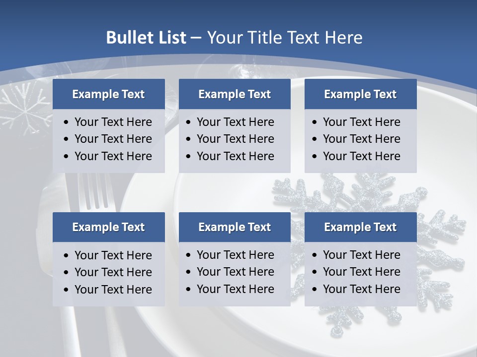 Closeup Beautiful Christmas Table PowerPoint Template