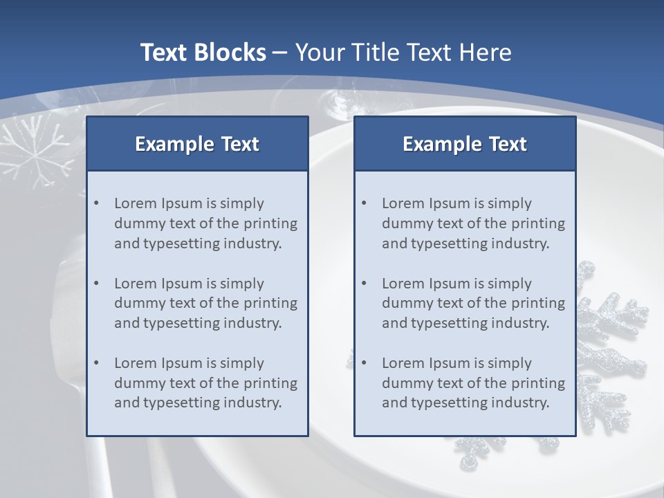Closeup Beautiful Christmas Table PowerPoint Template