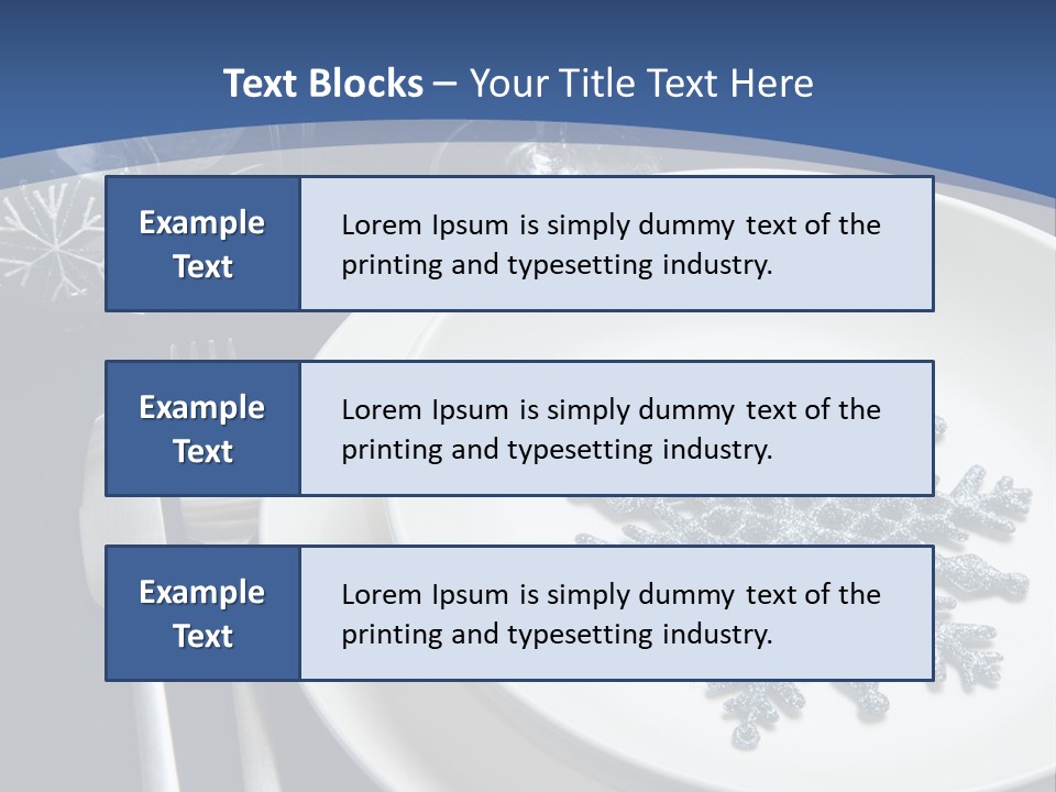 Closeup Beautiful Christmas Table PowerPoint Template