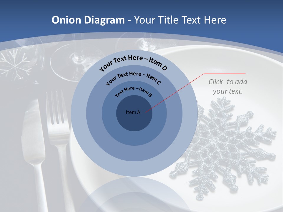 Closeup Beautiful Christmas Table PowerPoint Template