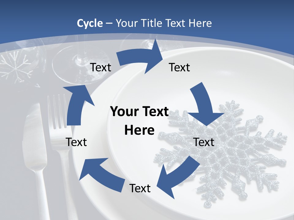 Closeup Beautiful Christmas Table PowerPoint Template