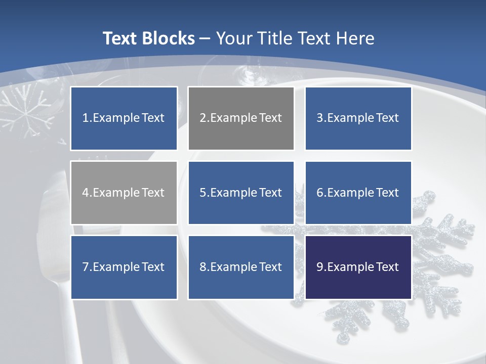 Closeup Beautiful Christmas Table PowerPoint Template