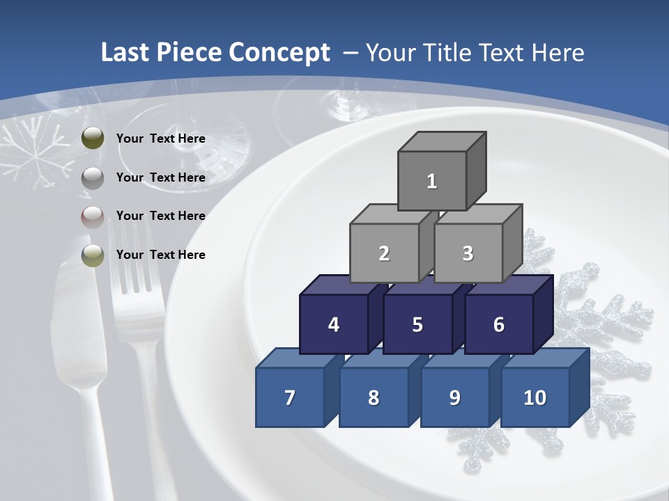 Closeup Beautiful Christmas Table PowerPoint Template