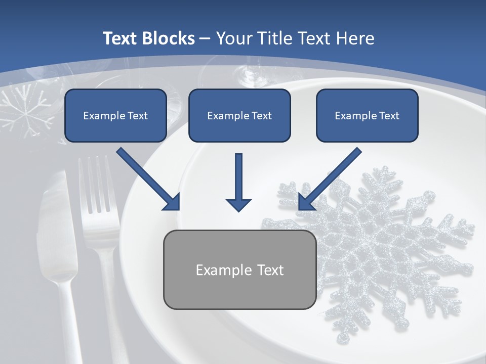 Closeup Beautiful Christmas Table PowerPoint Template
