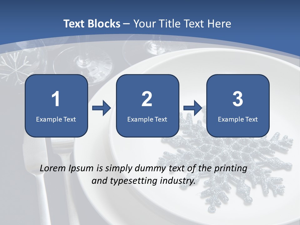 Closeup Beautiful Christmas Table PowerPoint Template