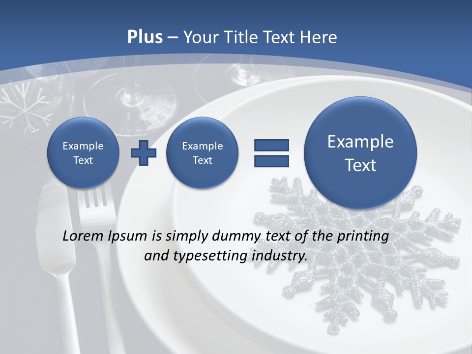 Closeup Beautiful Christmas Table PowerPoint Template