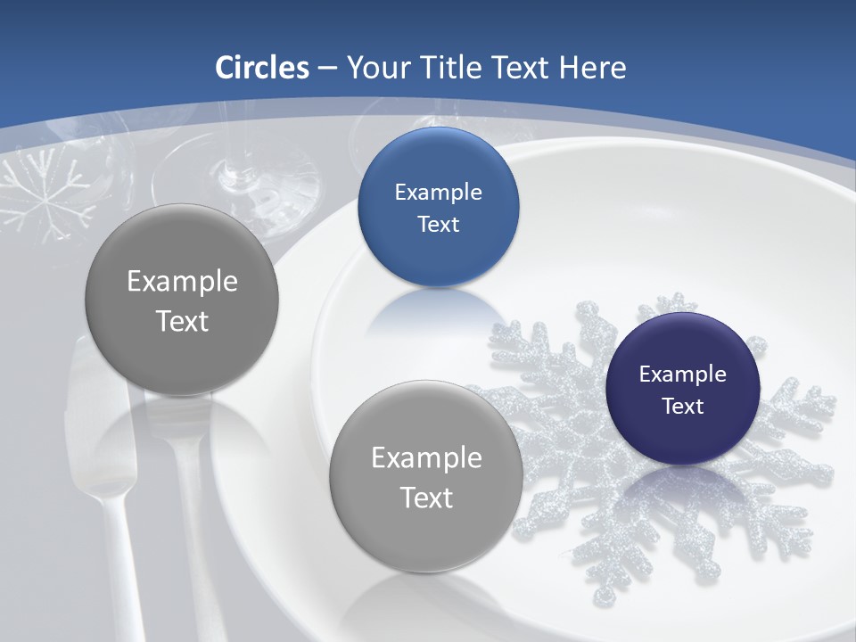 Closeup Beautiful Christmas Table PowerPoint Template