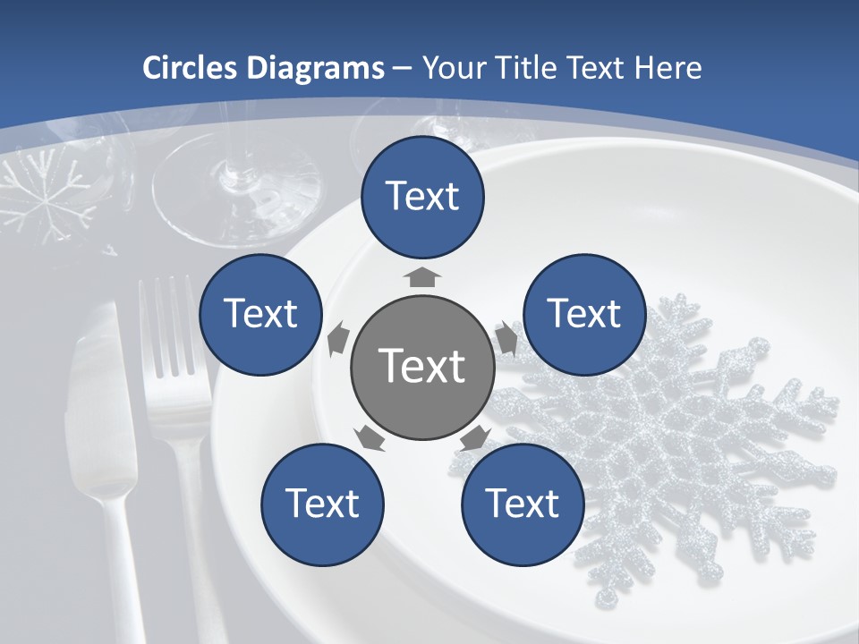 Closeup Beautiful Christmas Table PowerPoint Template