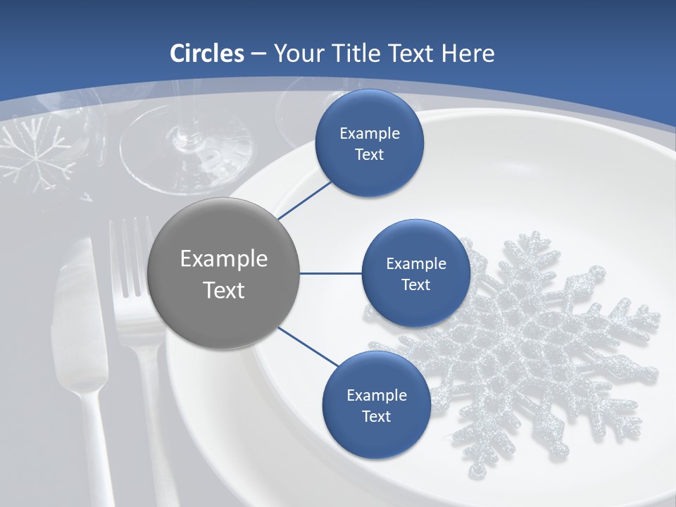 Closeup Beautiful Christmas Table PowerPoint Template