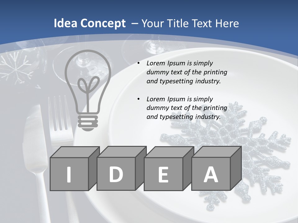Closeup Beautiful Christmas Table PowerPoint Template