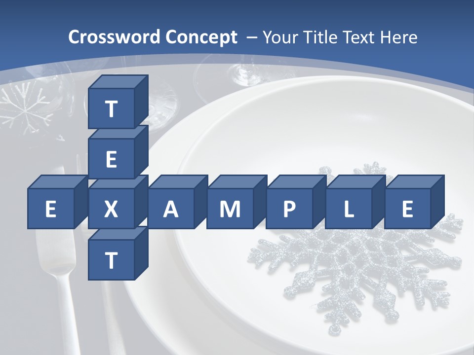 Closeup Beautiful Christmas Table PowerPoint Template