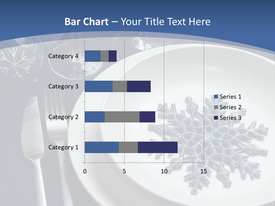 Closeup Beautiful Christmas Table PowerPoint Template