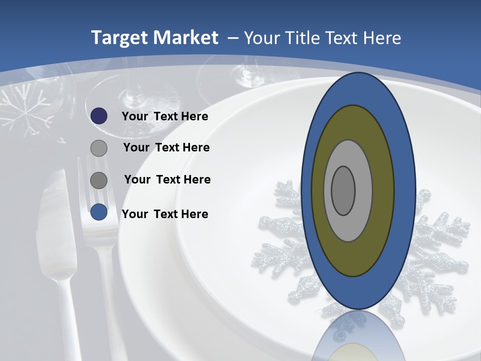 Closeup Beautiful Christmas Table PowerPoint Template