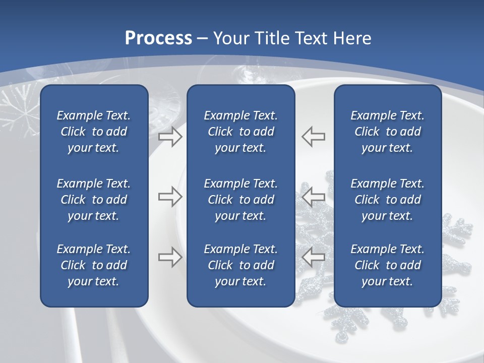 Closeup Beautiful Christmas Table PowerPoint Template