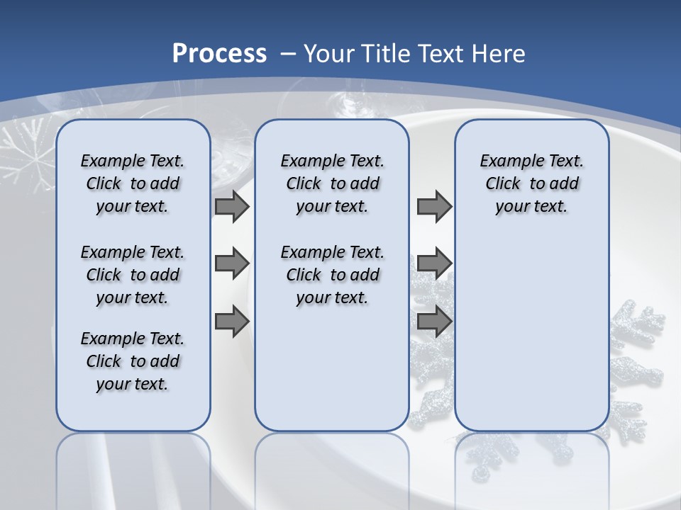 Closeup Beautiful Christmas Table PowerPoint Template