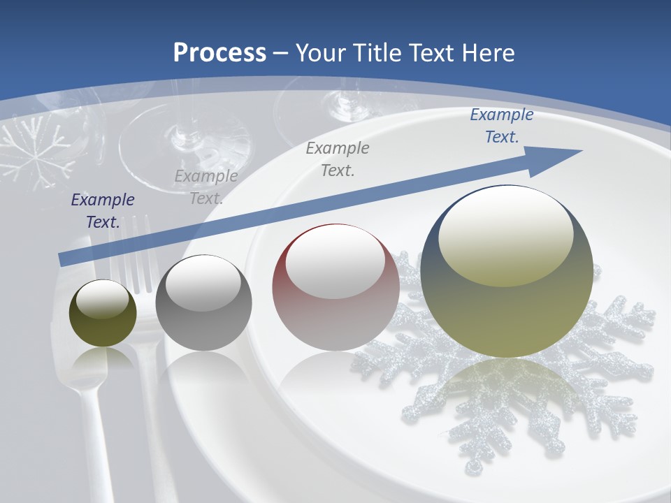 Closeup Beautiful Christmas Table PowerPoint Template