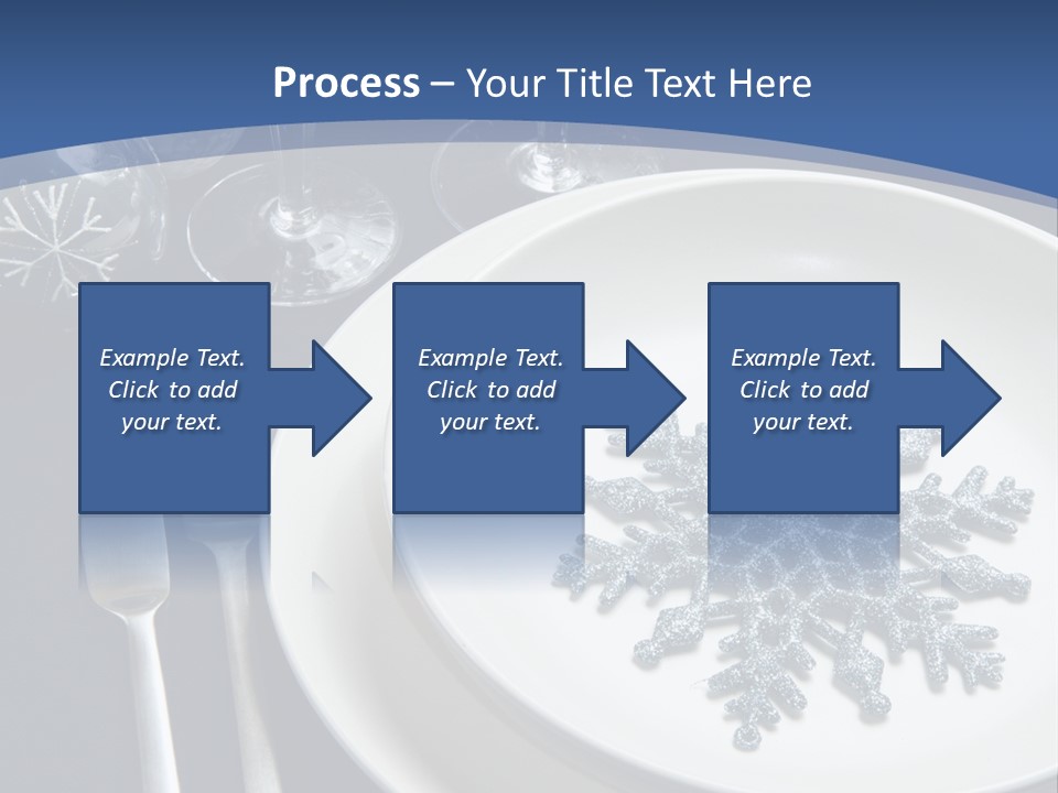 Closeup Beautiful Christmas Table PowerPoint Template