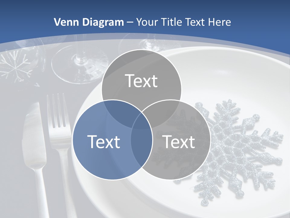 Closeup Beautiful Christmas Table PowerPoint Template