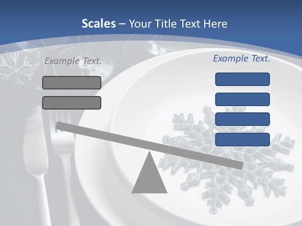 Closeup Beautiful Christmas Table PowerPoint Template