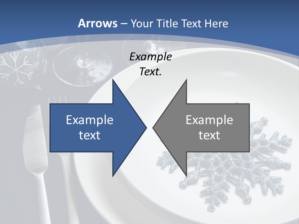 Closeup Beautiful Christmas Table PowerPoint Template
