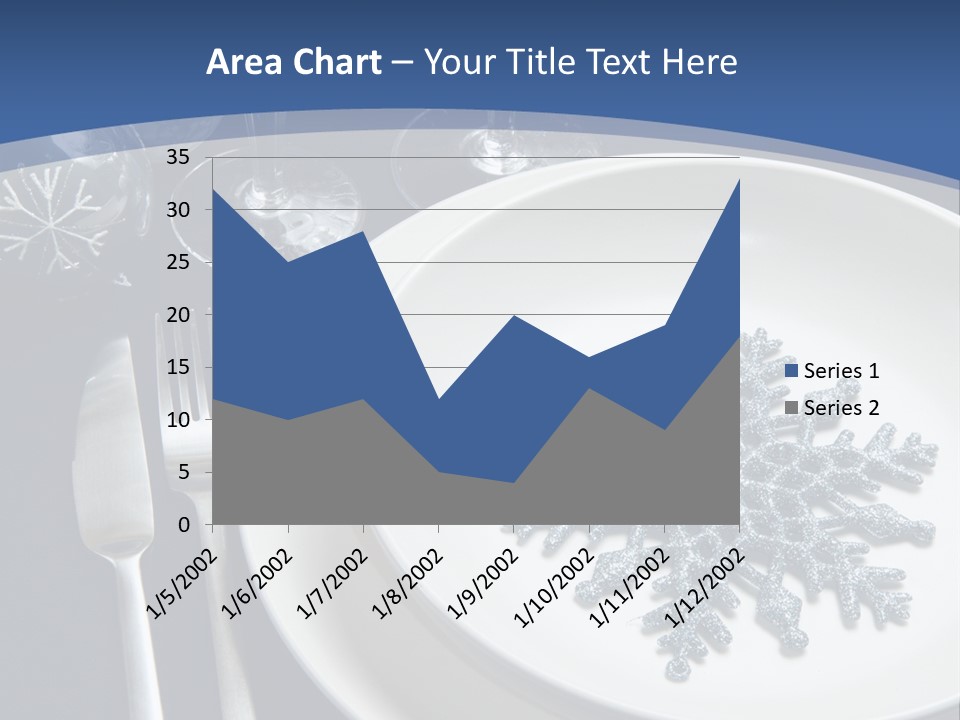Closeup Beautiful Christmas Table PowerPoint Template