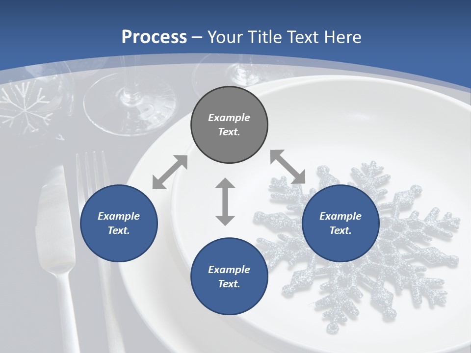 Closeup Beautiful Christmas Table PowerPoint Template