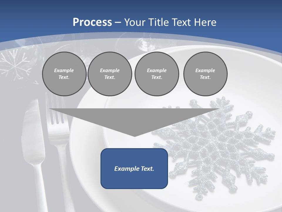 Closeup Beautiful Christmas Table PowerPoint Template