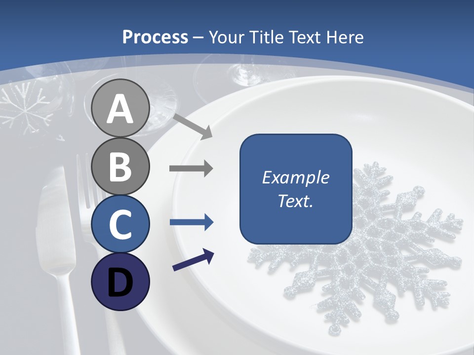 Closeup Beautiful Christmas Table PowerPoint Template