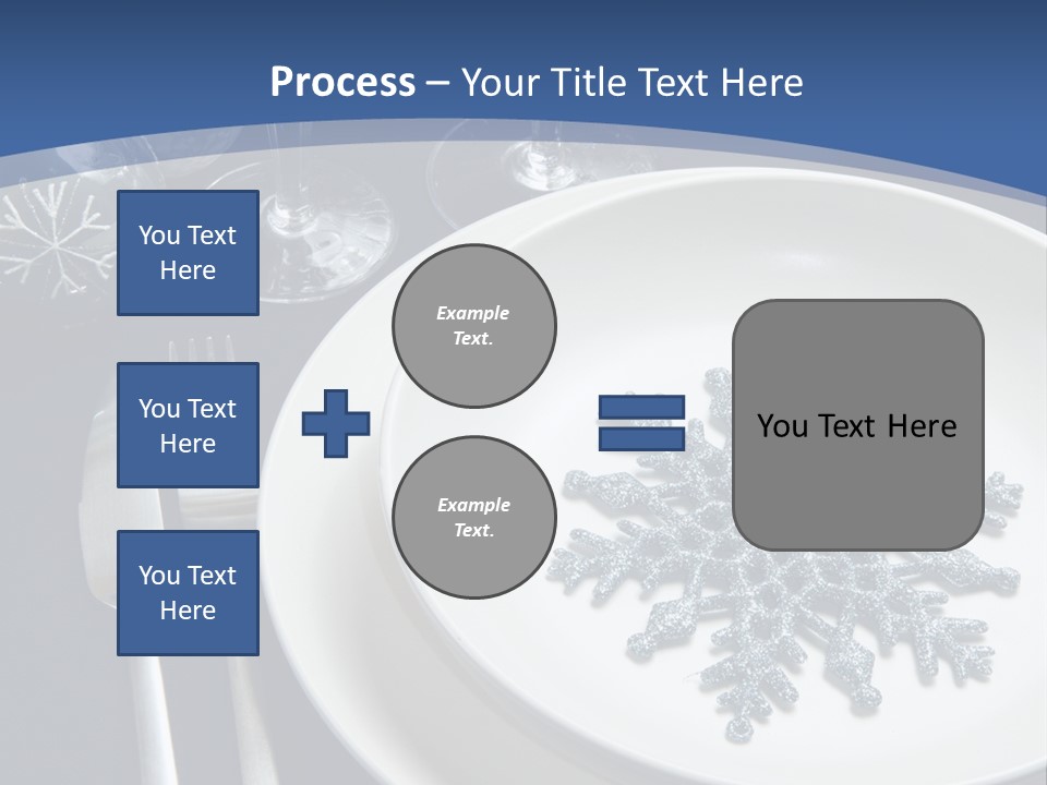 Closeup Beautiful Christmas Table PowerPoint Template