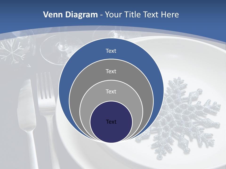 Closeup Beautiful Christmas Table PowerPoint Template