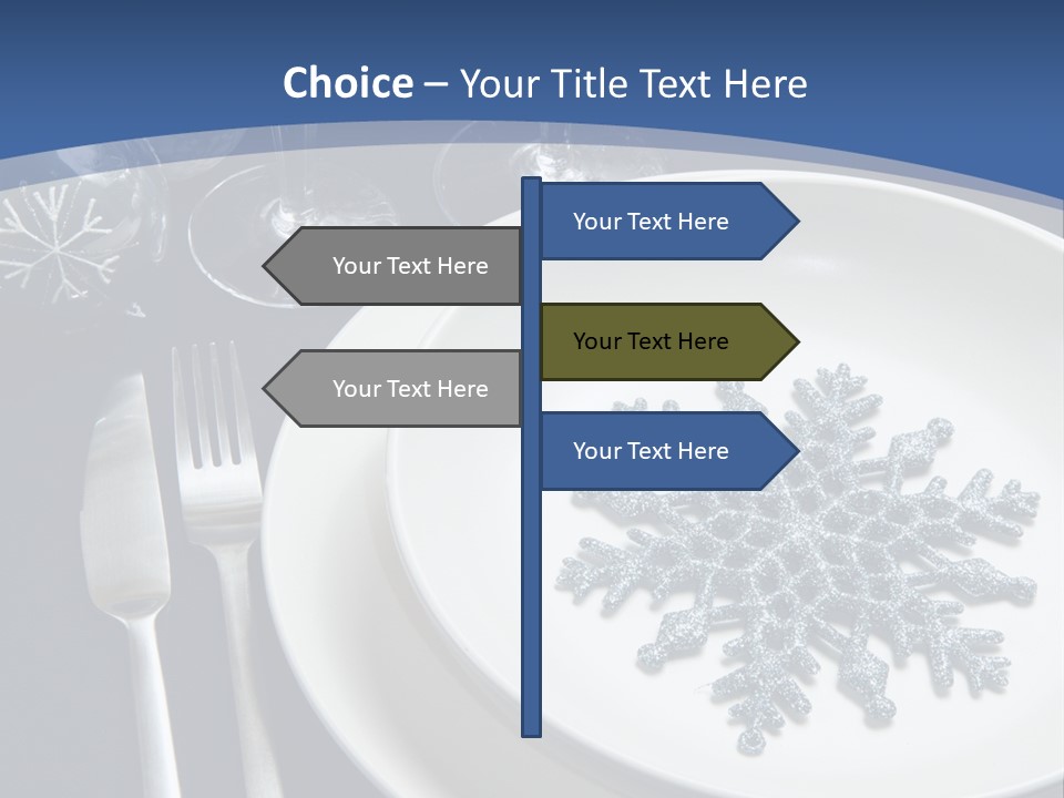 Closeup Beautiful Christmas Table PowerPoint Template