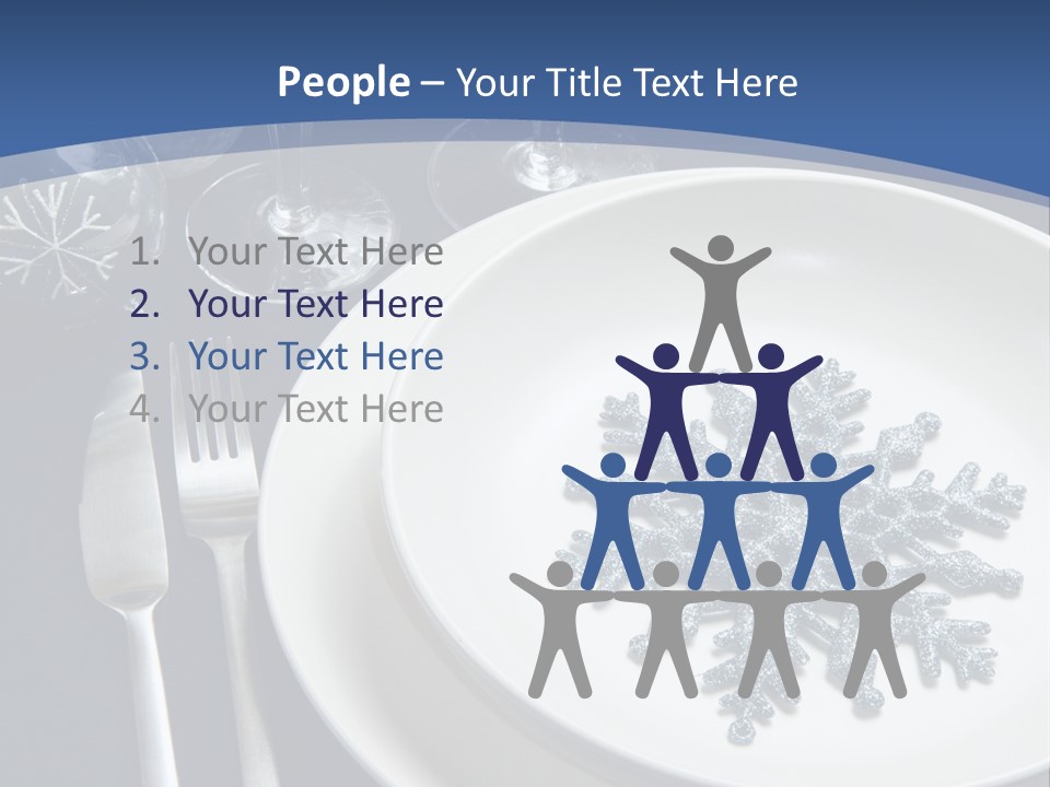 Closeup Beautiful Christmas Table PowerPoint Template