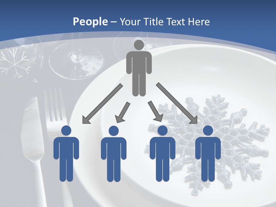 Closeup Beautiful Christmas Table PowerPoint Template