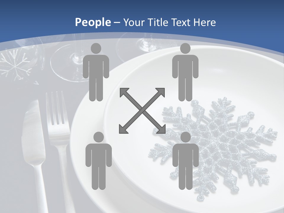 Closeup Beautiful Christmas Table PowerPoint Template