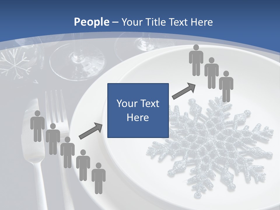 Closeup Beautiful Christmas Table PowerPoint Template