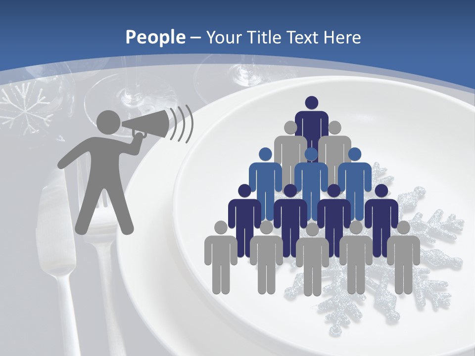 Closeup Beautiful Christmas Table PowerPoint Template