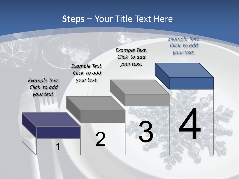 Closeup Beautiful Christmas Table PowerPoint Template