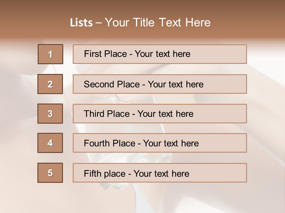Water Fresh Isolated On White PowerPoint Template