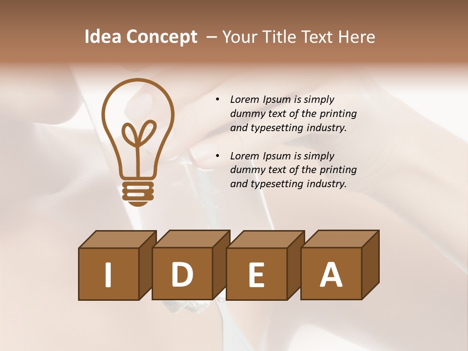 Water Fresh Isolated On White PowerPoint Template