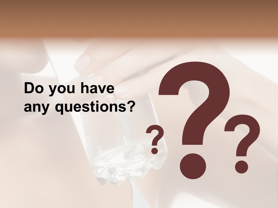 Water Fresh Isolated On White PowerPoint Template