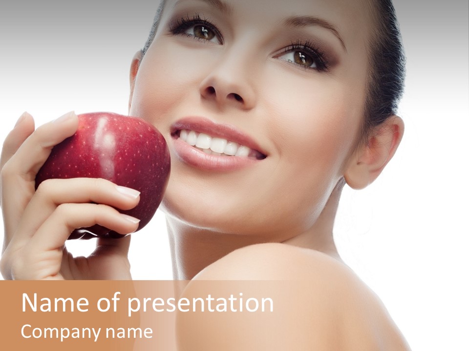 Pretty Young Lady PowerPoint Template