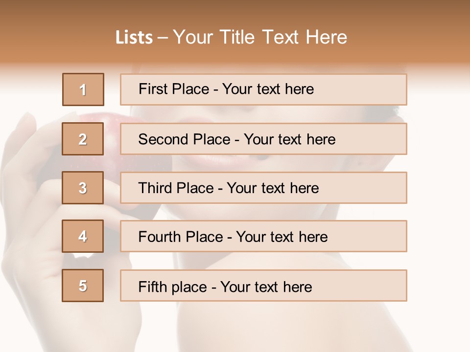 Pretty Young Lady PowerPoint Template