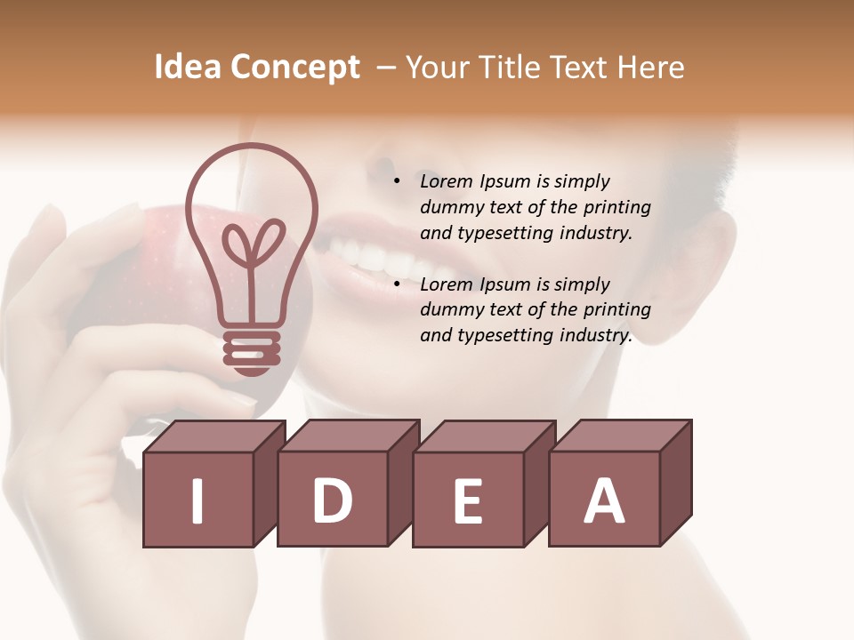 Pretty Young Lady PowerPoint Template