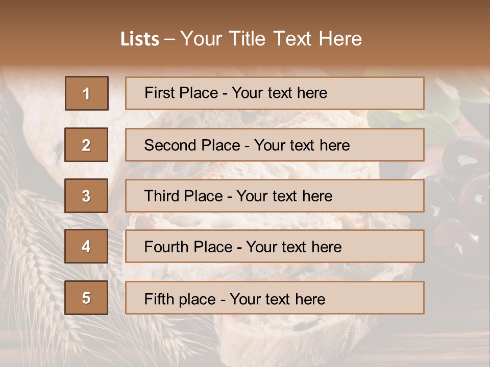Olive Cereal Fiber PowerPoint Template
