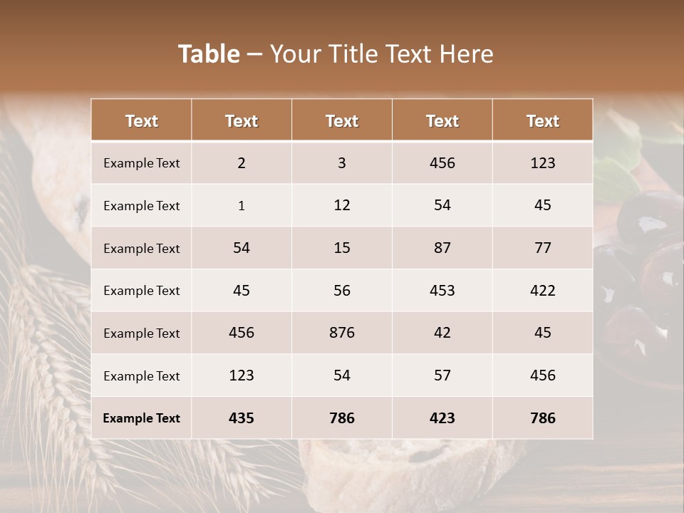 Olive Cereal Fiber PowerPoint Template