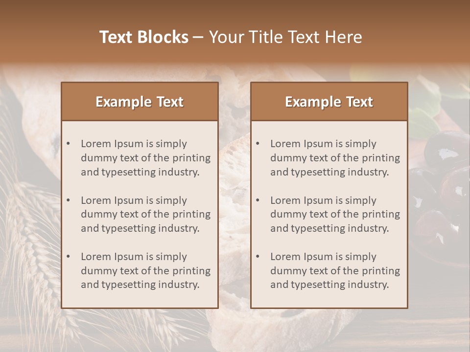 Olive Cereal Fiber PowerPoint Template
