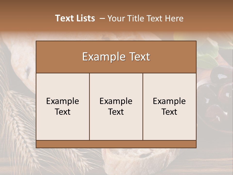 Olive Cereal Fiber PowerPoint Template