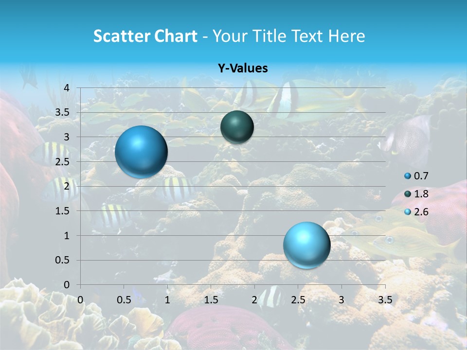 Caribbean Sea Shoal Of Fish Under Sea PowerPoint Template