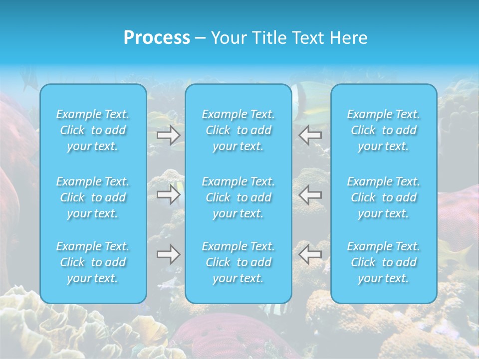 Caribbean Sea Shoal Of Fish Under Sea PowerPoint Template