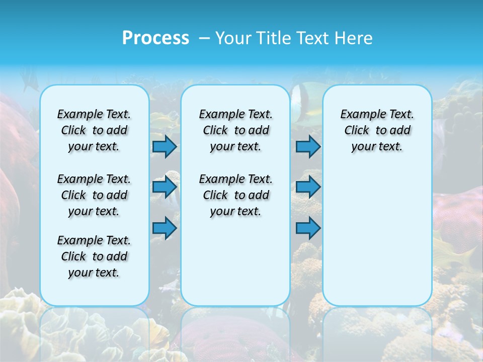 Caribbean Sea Shoal Of Fish Under Sea PowerPoint Template